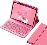 Keyboard Case for iPad Air 11 inch M2/ iPad Air 5th 4th Generation 10.9 Inch iPad Pro 11 inch 4th 1st/2nd/3rd Gen Magnetic Detachable Bluetooth Keyboard (Dark Pink)