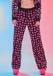 [Sugar Thrillz] Loyal Maneater Velour Track Pants- Black