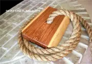 Custom One-Hole Hickory Plank Octagon Wood Tree Swing Seat (Seat Only) #002HICK
