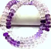 AAA+ QUALITY~Rare Natural Pink Amethyst Shaded Beads Rondelle Rondelle Beads.