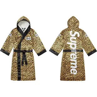 【紐約范特西】現貨 Supreme Everlast Satin Hooded Boxing Robe 拳擊袍 紅/豹紋