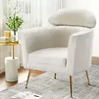 Artiss Armchair Boucle Fabric White Yoli