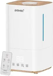 AROVEC 4L Air Humidifier for Bedroom, Baby Room with Oil Diffuser, 360° Rotatable Nozzle, 3 Mist levels, Visible Water Level Indication, 2-Yr Warranty