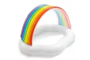 Intex 142 x 119cm Rainbow Cloud Outdoor Patio Inflatable Baby Kids Pool 1y+