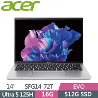 在飛比找PChome24h購物優惠-ACER Swift GO SFG14-72T-577W 銀