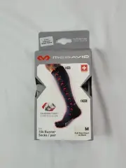 Mcdavid 10K Runner Socks 8832 Targeted Compression Charcoal Medium New In Box