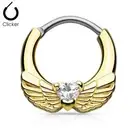 Piercing Septum Angel Wings 1,6 MM Golden