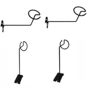 Set Of 4 Pc Gloss Black Racks Wire GridWall Slat Panels Display Hook For Hat Cap