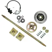32'' Rear Axle Wheel Hub Kit 428 Sprocket+ Brake Caliper ATV Quad Trike Go Kart
