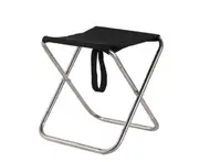 C211 Outdoor Stainless Steel Folding Stool Portable Folding Chair Lightweight Fishing Maza Bench Subway Stool Hiking Tool