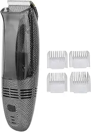 Hair Trimmer, Cordless Vacuum Hair Clippers with Powerful Automatic Hair Suction, Rechargeble Beard Trimmer Electric Shaver with 4 Guide Combs for Mens