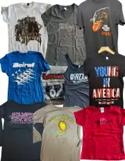 10-Pack Vintage & Band T-Shirts Lot | Reseller Bundle | Stones, Zeppelin