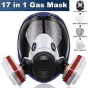 Gas Mask 18 in 1 Full Face Chemical Spray Painting Respirator Vapour NEW 6800 AU