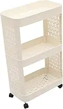 HOUDERCO Storage Organizer with Wheels Household Sundries Cart for Kitchen and Bathroom Design Easy Mobility Space Saving for Condiments and Toiletries
