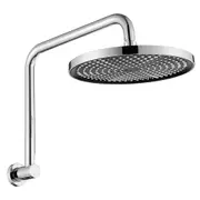 Decaura WELS 10" Rain Shower Head Set Round Gooseneck Shower Arm Swivel Brass Chrome