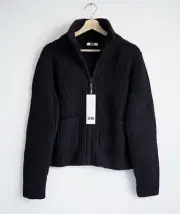 Lemaire Lambswool Blend Uniqlo Knitted Zip Up Jacket Size Large