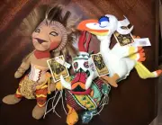3 Disney Lion King Broadway Bean Bag Plush Zazu Simba & Trickster NWT