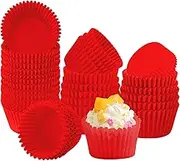 1000 Pack Paper Mini Cupcake Liners for Baking,Small Cheesecake Mini Muffin Pan Paper Liners (Red)