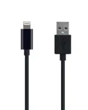 MFi Licensed Apple Lightning USB Cable - Black 1 metre