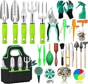 84 PCS Garden Tools Set,10pcs Succulent Tools Set Included 6pcs Heavy Duty Aluminum Gardening Hand Tools with Garden Tool Bag,Knee Pads Gloves Sprayer etc. Gardening Gifts for Men Women Garden Gifts