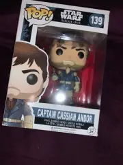 FUNKO POP STAR WARS, CAPTAIN CASSIAN ANDOR #139,W protective case, NIB DISNEY