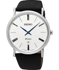 在飛比找Yahoo!奇摩拍賣優惠-SEIKO 精工 Premier 系列超薄石英腕錶(SKP3