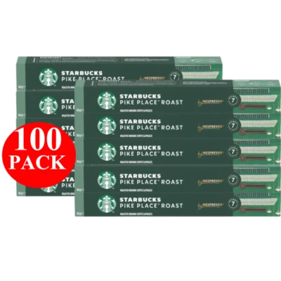 Starbucks By Nespresso Pike Place Roast Coffee Pods Capsules 100 Pack