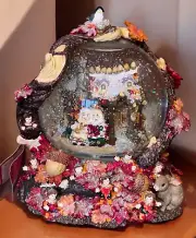 RARE Vintage Christopher Radko Woodland Winds Large Christmas Snow Globe