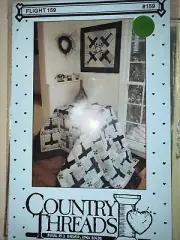 NEW 1990 Country Threads Sewing Pattern 159 Flight 159 Twin Wall Quilt Vtg 14399