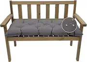 Outdoor Bench Cushion, Waterproof Swing Cushion Bench Seat Cushion, Swing Chair Replacement Seat Pads Cushion Pillow for Lounger Garden Furniture Patio Metal Wooden Bench (Dark Grey, 39.37x20in)