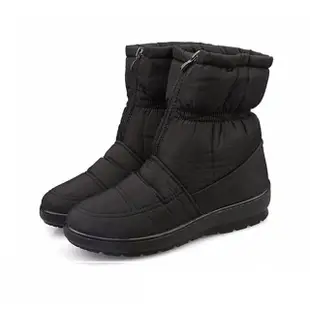 【HAPPY WALK】輕量雙層防水防滑加厚保暖雪靴(黑)