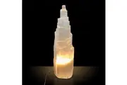 Crystal Wonderland Large Selenite Crystal Skyscraper Tower Lamp 30cm