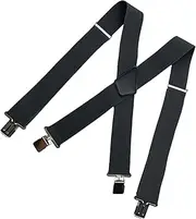 [Generic] Suspenders for Men Heavy Duty,X Shape Utility Suspender | Elastic Straps Adjustable Back Suspender, Mens Suspenders with Strong Clips