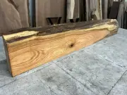Live Edge Oak Wood Slab / Oak Mantle/ Kiln Dried Oak Shelf / Fireplace Mantle