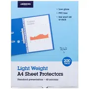 J.Burrows A4 Sheet Protector 40 Microns 200 Pack