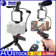 Smartphone Video Kit with Microphone, Tripod Phone Holder Vlogger & LED Light