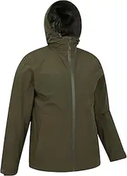 [Mountain Warehouse] Covert Mens Waterproof Jacket - Lightweight Rain Jacket, Breathbale Coat, Taped Seams, Adjustable Hood - Best for Travelling, Trekking, Hiking