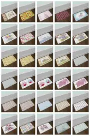 Elephant Nursery Bath Mat Bathroom Decor Plush Non-Slip Mat 29.5" X 17.5"