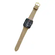 Nevenka Apple Watch Suede Leather Strap for iWatch Ultra Series 8 SE 7 6 5 4 3 2 1-Coffee