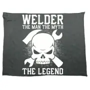 Welder The Man Myth Legend Skull - Funny Microfiber Gym Sports Towels Towel
