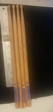 2 New Pairs Zildjian’s Power Pro Brand Drumsticks 5B Hickory Wood tips NOS EUC
