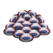 STRADIA "MATCH" Size 5 Rugby League Ball – "Multiplex Tech Professional Series Rugby Ball" – Pack of 20 with FREE Mesh Storage Bag