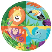 Jungle Safari Paper Lunch Cake Dessert Plates 8 Pack