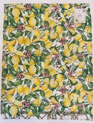 Linea Cucina Limoncello Lemons Dishtowel Tapestry Wall Hanging Cotton 18" x 25
