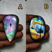 Very Rarely Hard to Find Rainbow Fire Labradorite Cabochons,Multi Color Stones