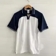 NWT adidas - Climacool Training Navy & white SS V-neck polo shirt women M