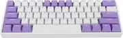 61 Keys Red Switch Mechanical Gaming Keyboard RGB Backlit, USB C Wired Gaming Keyboard for PC Laptop, with White Shell and Blue and White Keycaps for Win Systems