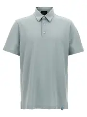 [Brioni] Brioni-Cotton Shirt Polo Celeste-Uomo L Light Blue