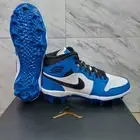 Nike Air Jordan 1 Mid TD Football Cleats Game Royal Blue Mens Size 8 FJ6805-104