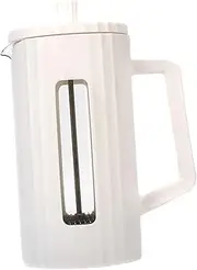 Ｂｅｓｇａ French Pressing Coffee Maker Pot Coffee Plunger No Coffee Ground, White 1000ml